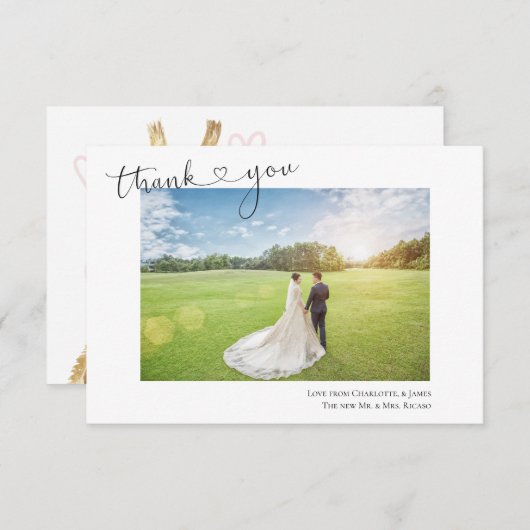 Giraffe bruiloft dank u bedankkaart (Voorkant / Achterkant)