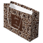 Giraffe Bruin Cadeautas (Voorkant Gekanteld)