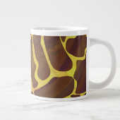 Giraffe Bruin en Geel Print Grote Koffiekop (Rechts)