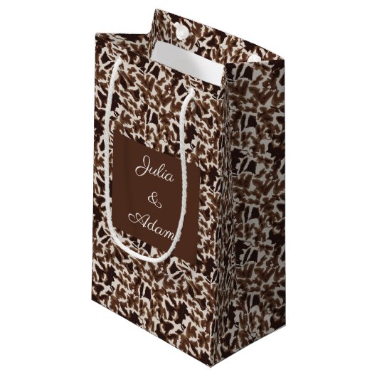 Giraffe Bruine Cadeautas (Voorkant Gekanteld)