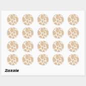 Giraffe bruine Sticker/envelop afdichting Ronde Sticker (Vel)