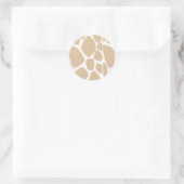 Giraffe bruine Sticker/envelop afdichting Ronde Sticker (Tas)
