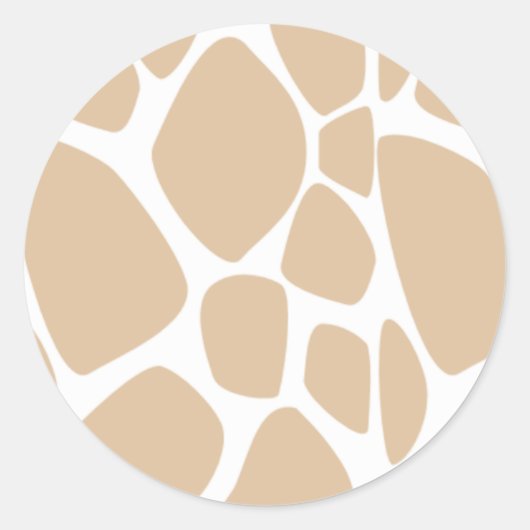 Giraffe bruine Sticker/envelop afdichting Ronde Sticker (Voorkant)