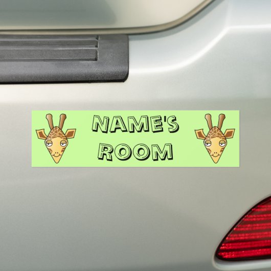 Giraffe Bumpersticker (Op auto)