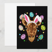 Giraffe Bunny Easter Egg Lover Funny Giraffe Kaart (Voorkant / Achterkant)