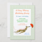 Giraffe Butterfly Birthday Party Invitation Kaart (Voorkant)