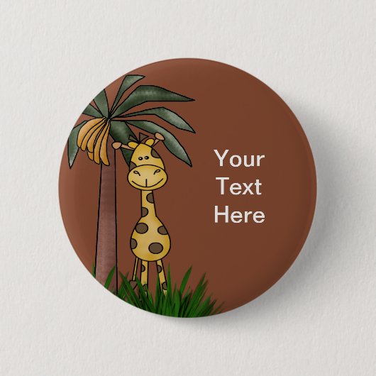 Giraffe Buttonnen Ronde Button 5,7 Cm (Voorkant)