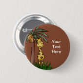 Giraffe Buttonnen Ronde Button 5,7 Cm (Voorkant /achterkant)