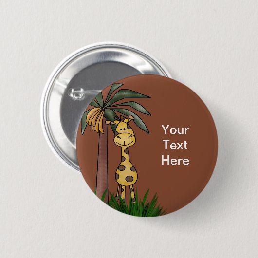 Giraffe Buttonnen Ronde Button 5,7 Cm (Voorkant /achterkant)