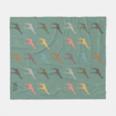 Giraffe Cadeau Deken Retro Dier Vliesdeken (Voorkant (Horizontaal))