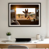 Giraffe Cadeau voor Dierenliefhebbers Poster
