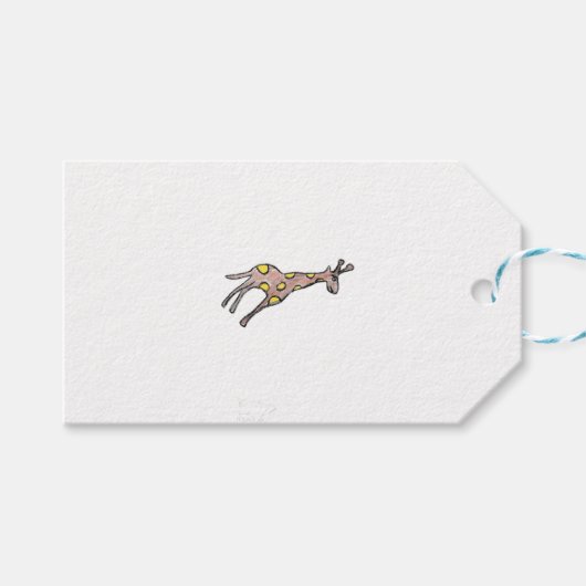 Giraffe Cadeaulabel (Voorkant (Horizontaal))