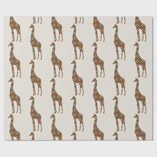 Giraffe Cadeaupapier (Vlak)