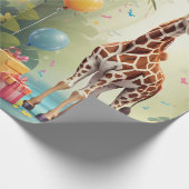 Giraffe & Cadeaus in het Oerwoud | Inpakpapier (Hoek)