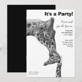Giraffe & Calf Birthday Party Uitnodiging (Voorkant / Achterkant)
