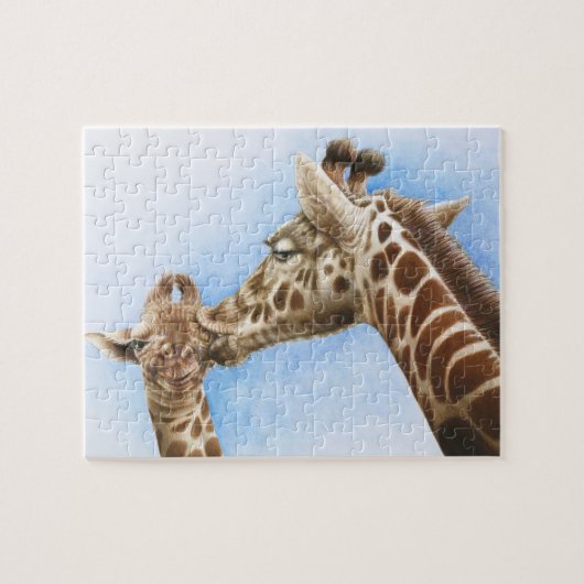 Giraffe & Calf Puzzle Legpuzzel (Horizontaal)