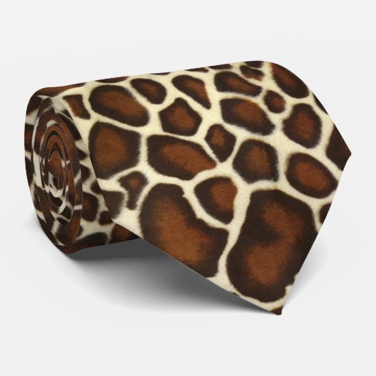Giraffe Camouflage Textuur Stropdas (Opgerold)