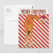 Giraffe Candy Cane Briefkaart (Voorkant / Achterkant)