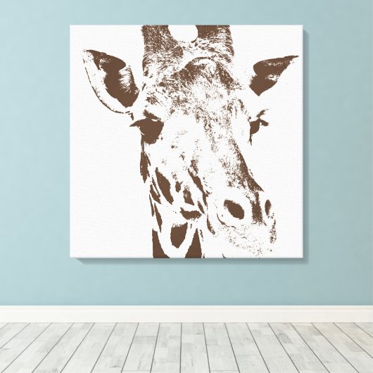 Giraffe Canvas Afdruk (Insitu (Houten vloer))