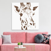 Giraffe Canvas Afdruk (Insitu (Woonkamer))