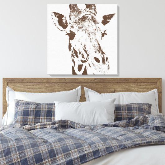 Giraffe Canvas Afdruk (Insitu (Slaapkamer))