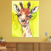 Giraffe Canvas Afdruk (Insitu (Woonkamer))