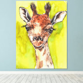 Giraffe Canvas Afdruk (Insitu (Houten vloer))