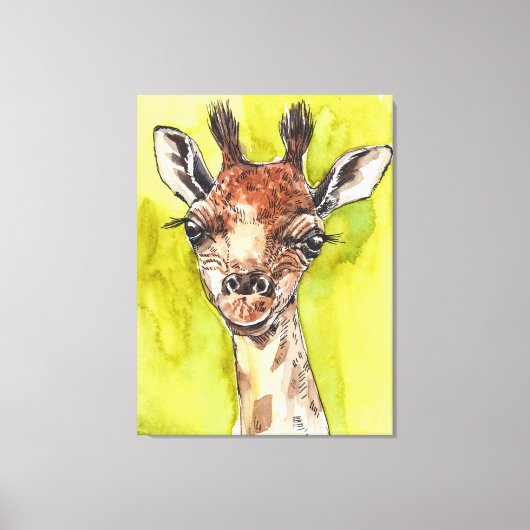 Giraffe Canvas Afdruk (Voorkant)