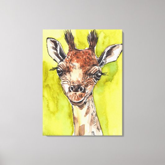 Giraffe Canvas Afdruk (Voorkant)