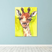 Giraffe Canvas Afdruk (Insitu (Houten vloer))
