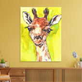 Giraffe Canvas Afdruk (Insitu (Woonkamer))