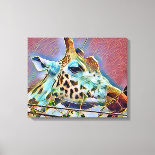 GIRAFFE CANVAS AFDRUK