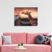 Giraffe Canvas Afdruk (Insitu (Woonkamer))