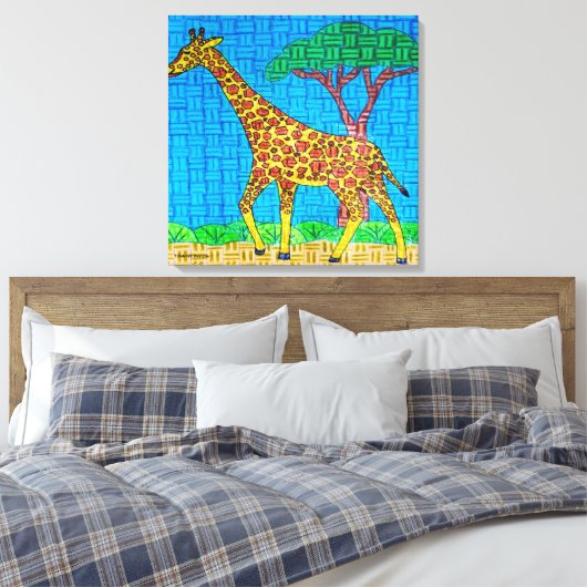 Giraffe - Canvas Afdruk (Insitu (Slaapkamer))