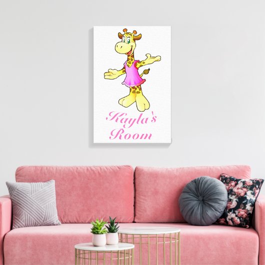 Giraffe Canvas Afdruk (Insitu (Woonkamer))