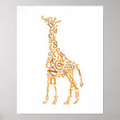 Giraffe Canvas Poster (Voorkant)