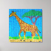 Giraffe - Canvasprint Canvas Afdruk (Voorkant)