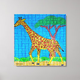 Giraffe - Canvasprint Canvas Afdruk
