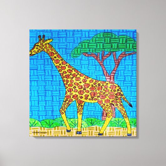 Giraffe - Canvasprint Canvas Afdruk (Voorkant)