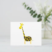 Giraffe cartoon briefkaart (Staand voorkant)