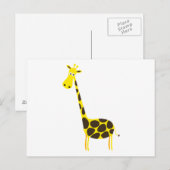 Giraffe cartoon briefkaart (Voorkant / Achterkant)