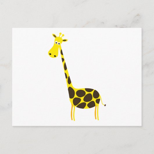 Giraffe cartoon briefkaart (Voorkant)