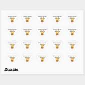Giraffe Cartoon. Hart Sticker (Vel)