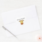 Giraffe Cartoon. Hart Sticker (Envelop)