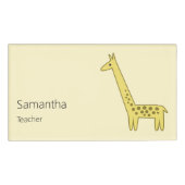 Giraffe Cartoon Naambadge (Voorkant)