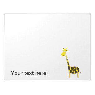 Giraffe cartoon notitieblok