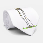 Giraffe cartoon stropdas (Opgerold)