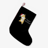 Giraffe Christmas Giraffes Winter Animals Cl Kleine Kerstsok (Voorkant (Hangend))