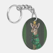 Giraffe Christmas Tree Sleutelhanger (Voorkant Links)