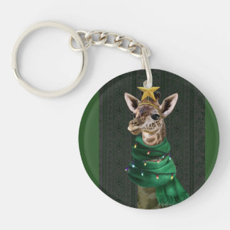 Giraffe Christmas Tree Sleutelhanger
